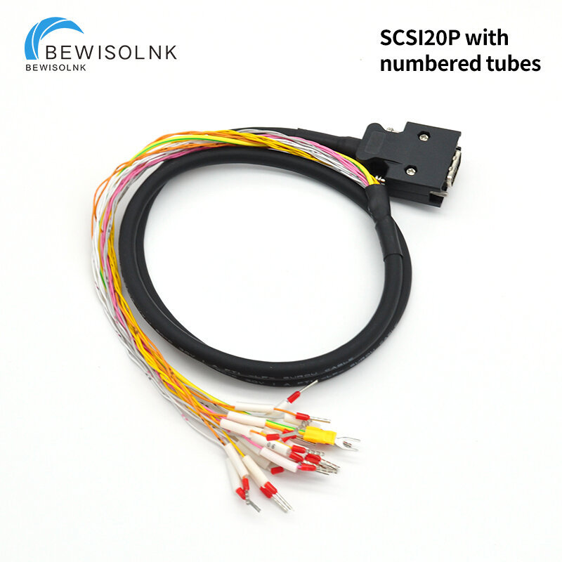 Servo cabo cobre puro com terminal de ligação, cabo de ligação com terminal, modelo scsi14p, 1m, 0,5 m, 1m