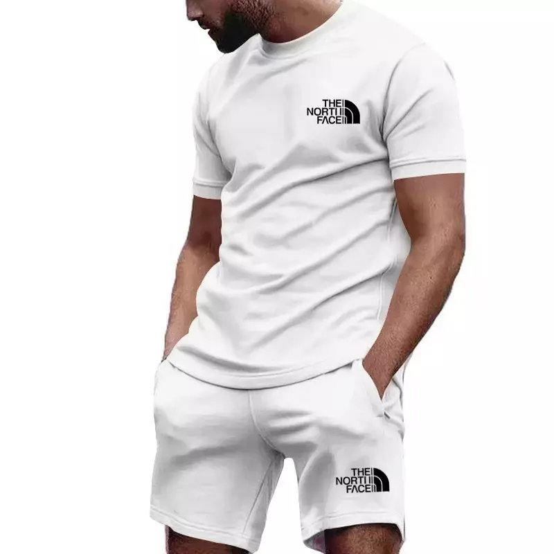 2024 nuovo abbigliamento sportivo da uomo t-shirt a maniche corte e pantaloncini sportivi pantaloni da jogging casual estivi set da due pezzi da uomo