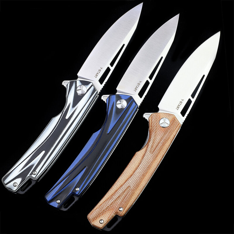個人的なvg10鋼のポケットナイフナイフ,実用的なg10,ワイヤーハンドル,屋外サバイバルツール,ベアリングシステム