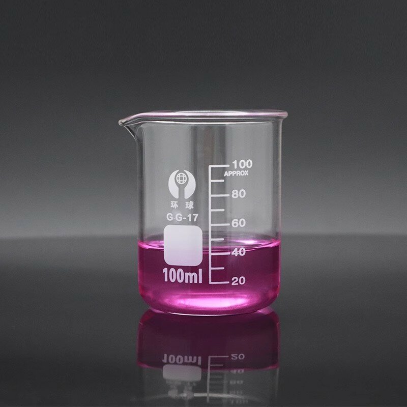 كوب قياس مقاوم للحرارة من البورسليكات ، مجموعات مختلفة ، زجاج كيميائي مختبر ، قياس الهزازات