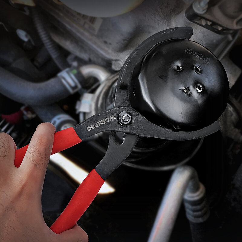 WORKPRO 12 "pinze per filtri dell'olio chiave a morsetto utensili manuali regolabili filtro dell'olio rimuovere lo strumento di smontaggio per la riparazione dell'auto del camion