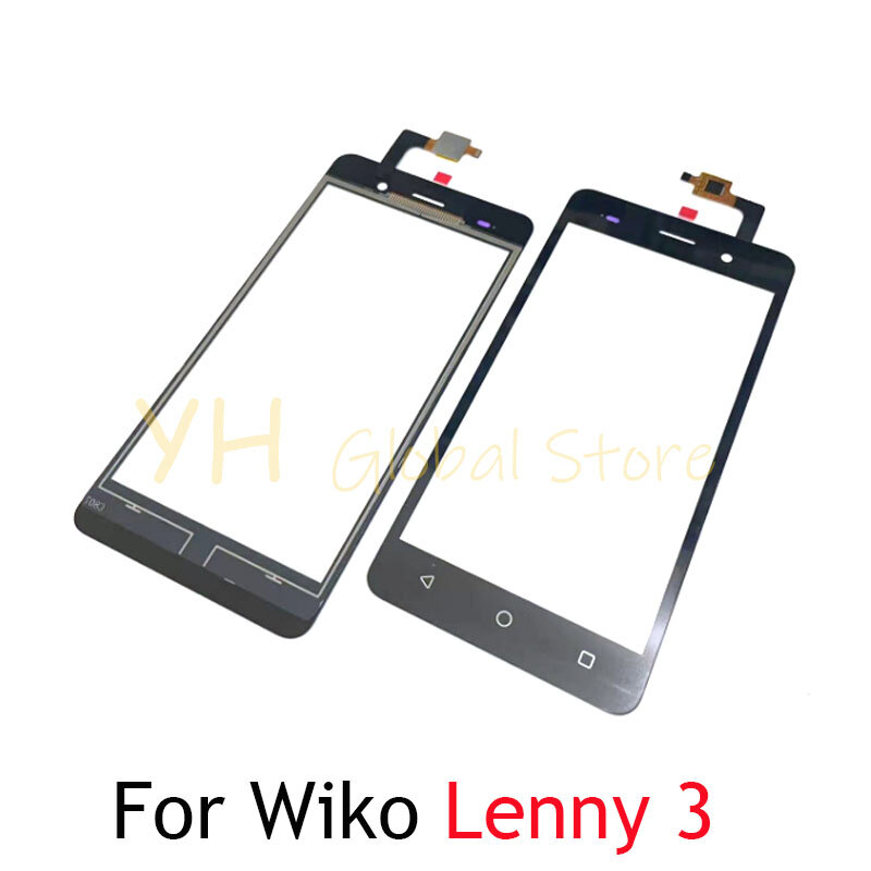 Dla Wiko Lenny 3 Lenny3 przednie szkło dotykowe czujnik ekranu wyświetlacz LCD Digitizer części do naprawy szklanej pokrywy