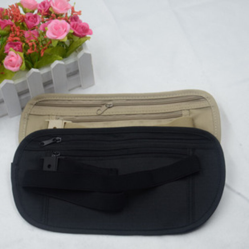 Close Fitting Invisible Waist Bag Travel Money Belt Hidden Wallet Passport Money Belt Bag Slimming Secret Safety Chest Bag