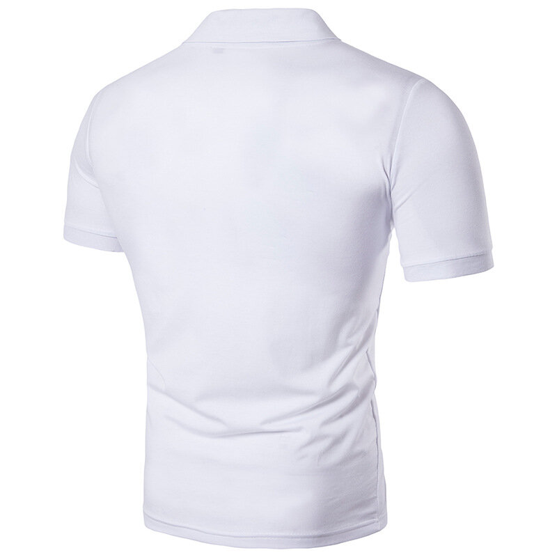 HDDHDHH-Polo de manga corta con estampado de marca para hombre, camiseta informal ajustada de negocios, Color sólido, ropa de verano