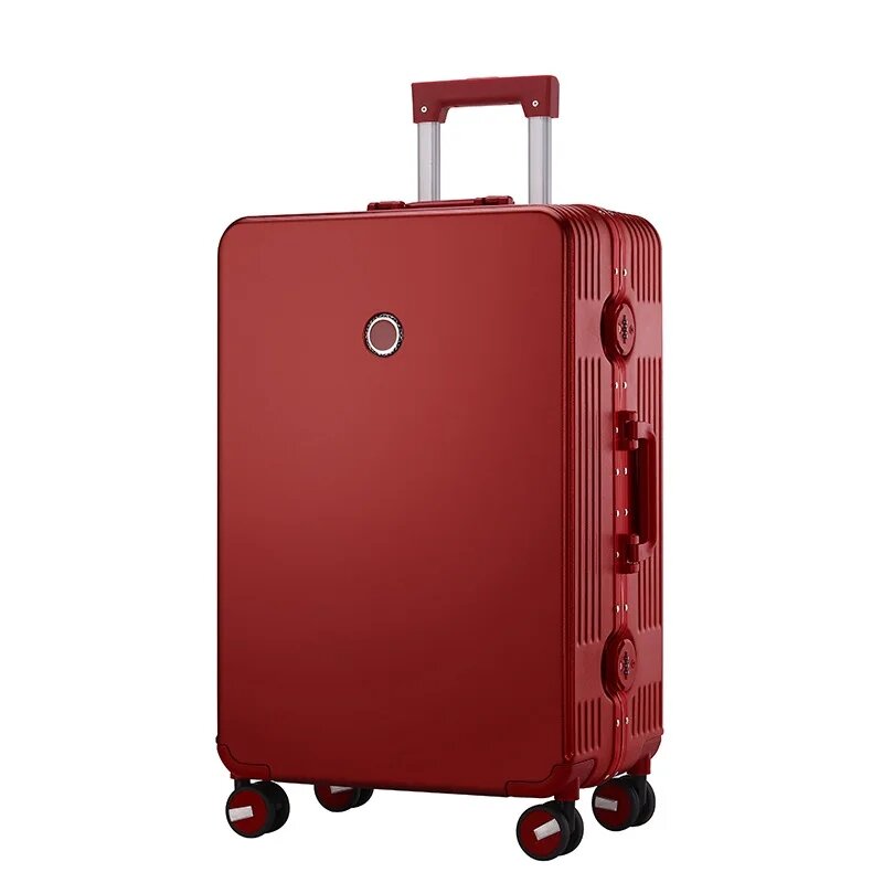 2024 New Luggage Men and Women Aluminum Frame Travel Suitcase with Wheels Large Capacity Trolley Travel Bag Thickened Suitcases