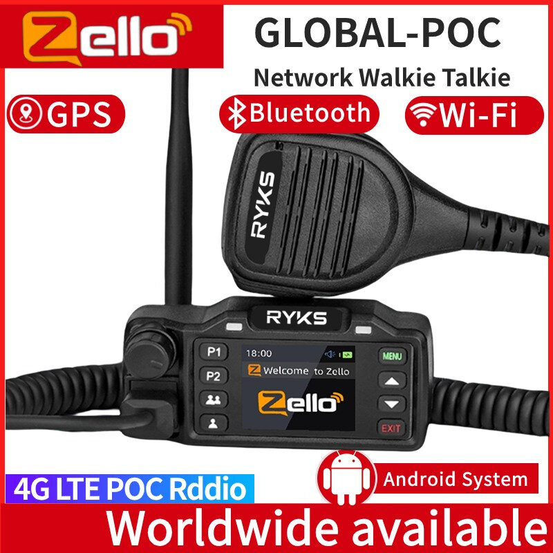 Zello 4G Полнодиапазонный радиоприемник, набор Sim-карт, Zello Network Rad Ham Walkie Talkie большой диапазон 5000 км, пара (без оплаты) Plartfrom
