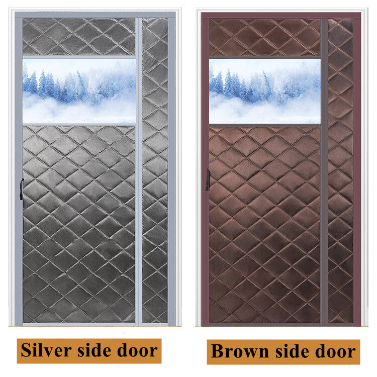 Утолщенная зимняя дверная занавеска, магнитная Закрытая ветрозащитная хлопковая термоизоляция для сохранения тепла, снижения шума, дверная занавеска, 1 комплект