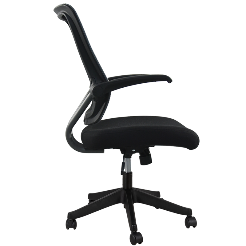 เก้าอี้ทำงานตาข่ายขนาดกลางที่มีแขนพับขึ้นและเอียงได้สูงสุด105 ° 300LBS