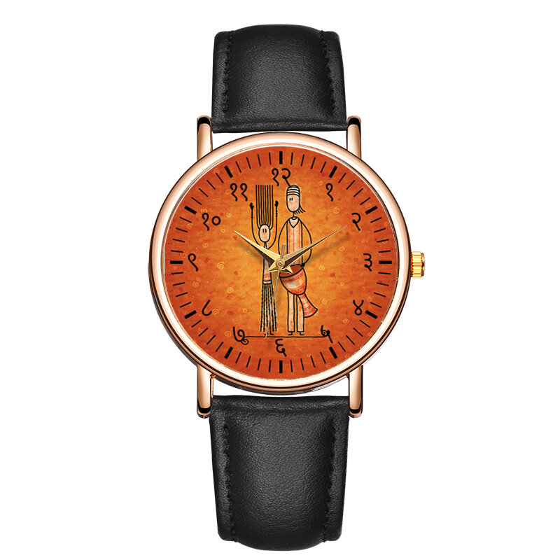 นาฬิกาควอตซ์แฟชั่นสำหรับผู้หญิงนาฬิกาโบราณนาฬิกาวินเทจกันน้ำผู้หญิงหนังลำลอง reloj mujer