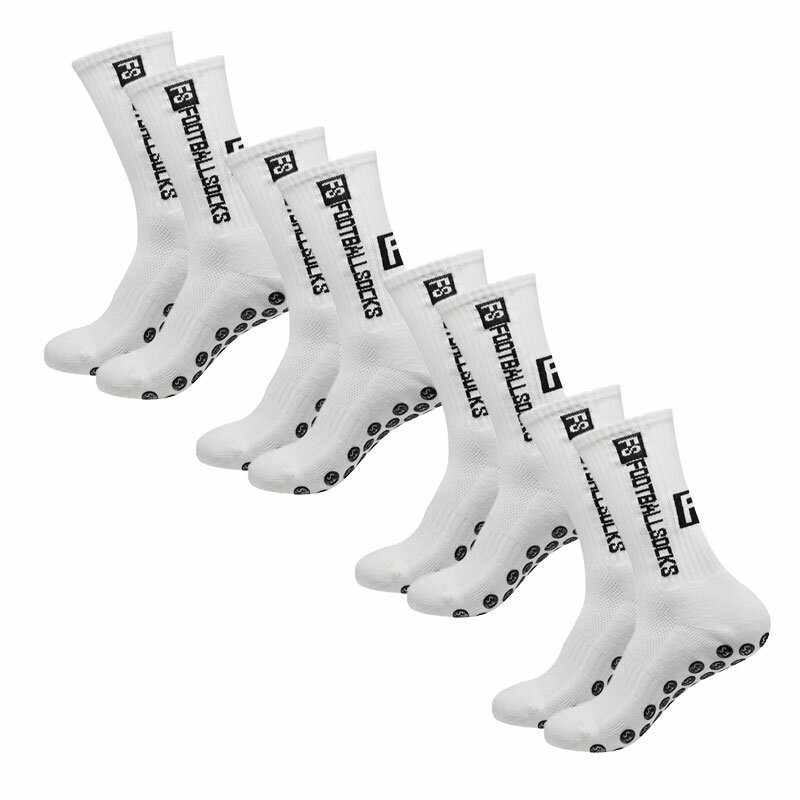 4 Pairs Soccer Socks Sports Grip Socks Anti-slip Basketball Socks Spot Rubber Anti-slip Cotton Soccer Socks