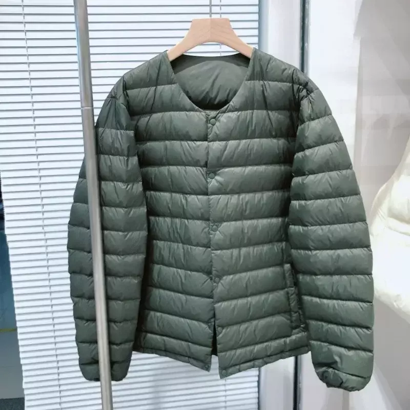 Мужская куртка-пуховик на 90% белом утином пуху, теплая легкая куртка-пуховик для осени и зимы, 2023