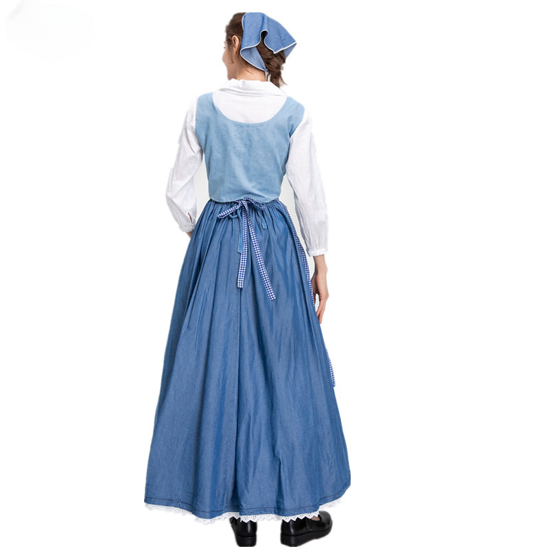 Disfraz Pastoral europeo de Cenicienta para Halloween, disfraz de sirvienta de granja, disfraz de fiesta
