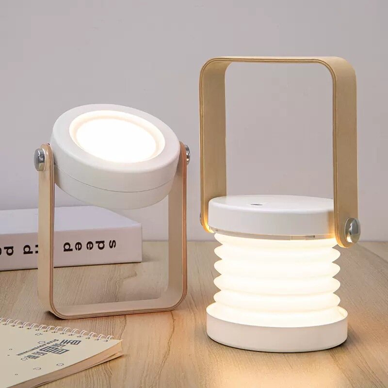 Lampe de Table LED Pliable, Portable, Rechargeable par USB, Capteur Tactile, Joli Variateur, Lanterne de Bureau, Lecture de oral et, Camping en Plein Air