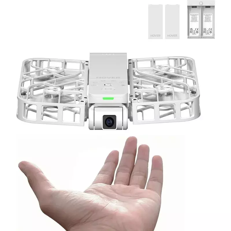 X1 Drone de bolso, câmera auto voadora, captura de vídeo HDR, decolagem da palma, controle mãos-livres, combinação branca mais