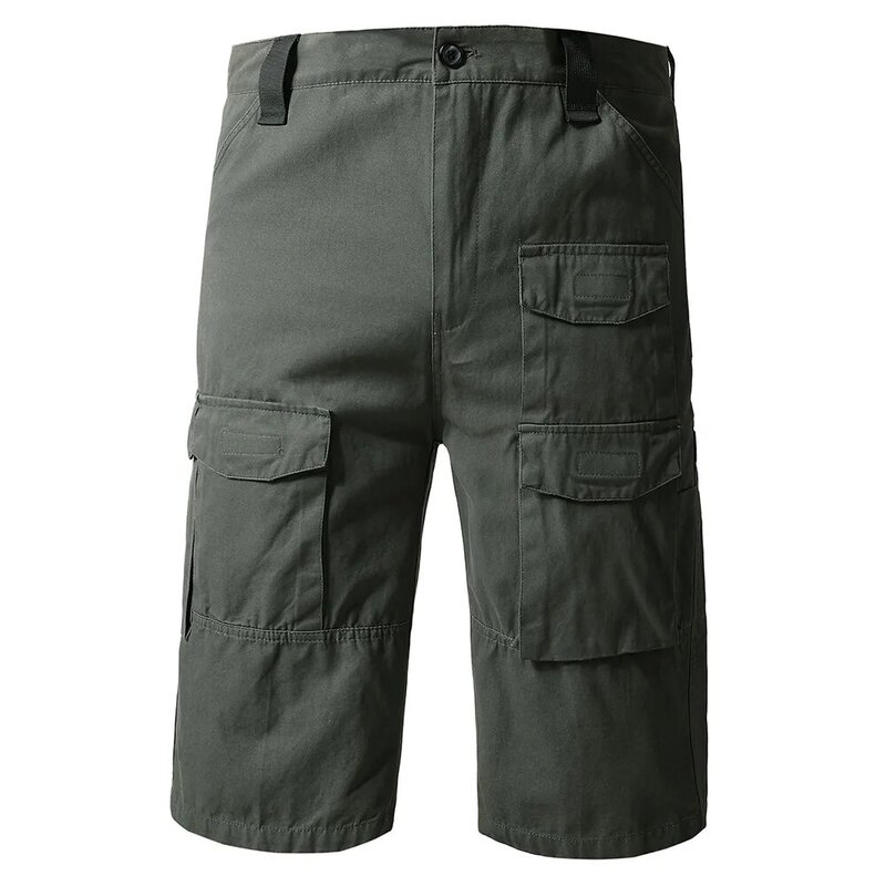 Cargo Shorts Military Tactical Cotton Pants Men Army Jogging Multi-pocket Athletic Outdoor Recreation Loose Plus Size Shorts