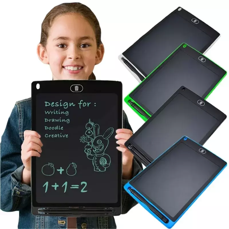 Tablette de dessin LCD pour enfants, outils de peinture, tableau d'écriture électronique, jouets pour enfants, bloc-notes, 12/8, 5/4 pouces