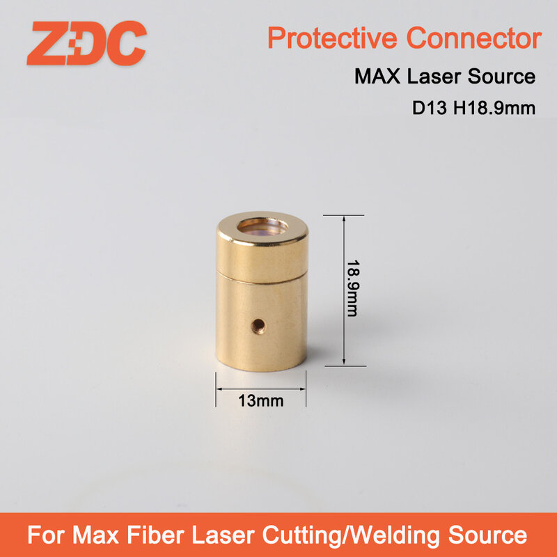 Max Laser Asli 2-6KW Output Konektor Pelindung Kelompok Lensa D12.8H9.4mm Jendela Pelindung untuk Sumber Laser Serat Maksimal