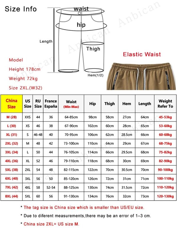 Summer Men's Breeches 3/4 Casual Shorts Quick Dry Nylon Stretch Sweat Short Pants Big Size Sportswear Straight Loose Shorts 8XL