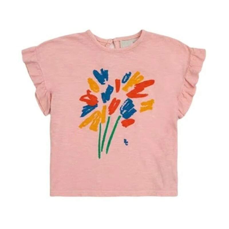 Camiseta clássica de verão infantil, blusa SS, roupa de meninos e meninas, marca de moda, nova, 2024