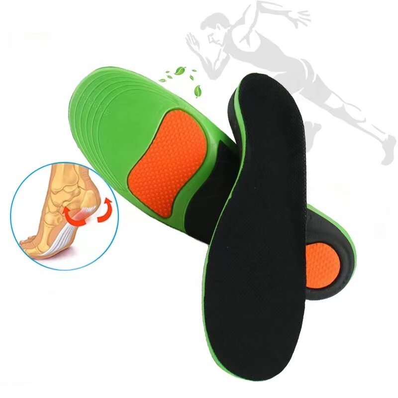 Plantilla de EVA ortopédica para corrección de piernas, soporte para arco de pie plano, para deportes, senderismo al aire libre, elementos esenciales de viaje