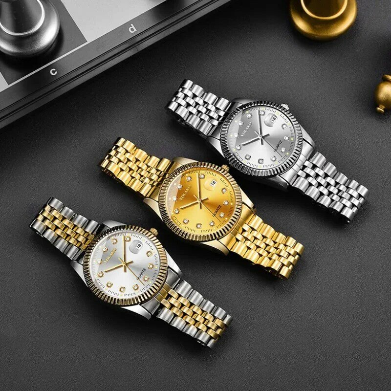 새로운 여성용 손목 시계, 럭셔리 브랜드 여성 쿼츠 시계, 스테인레스 스틸 캐주얼 패션 손목 시계, 인기 상품