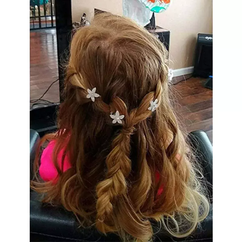 Ncmama-pinos de cabelo espiral para mulheres e meninas, conjunto de 12 partes (2cm), torção, cristal, flor, casamento, acessórios