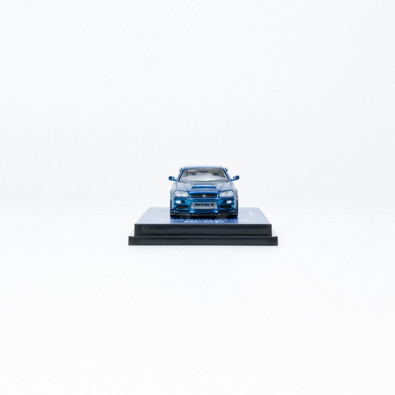 INNO In Stock 1:64 Skyline GTR R34 Blue Carbon China Limited Diecast Diorama Car Model
