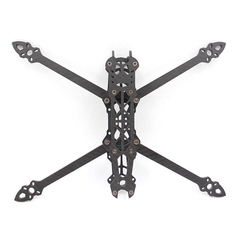 Kit de marco de cuadricóptero 3K de fibra de carbono para Dron de carreras FPV, piezas de bricolaje de estilo libre, 7 pulgadas, 295mm, 5mm