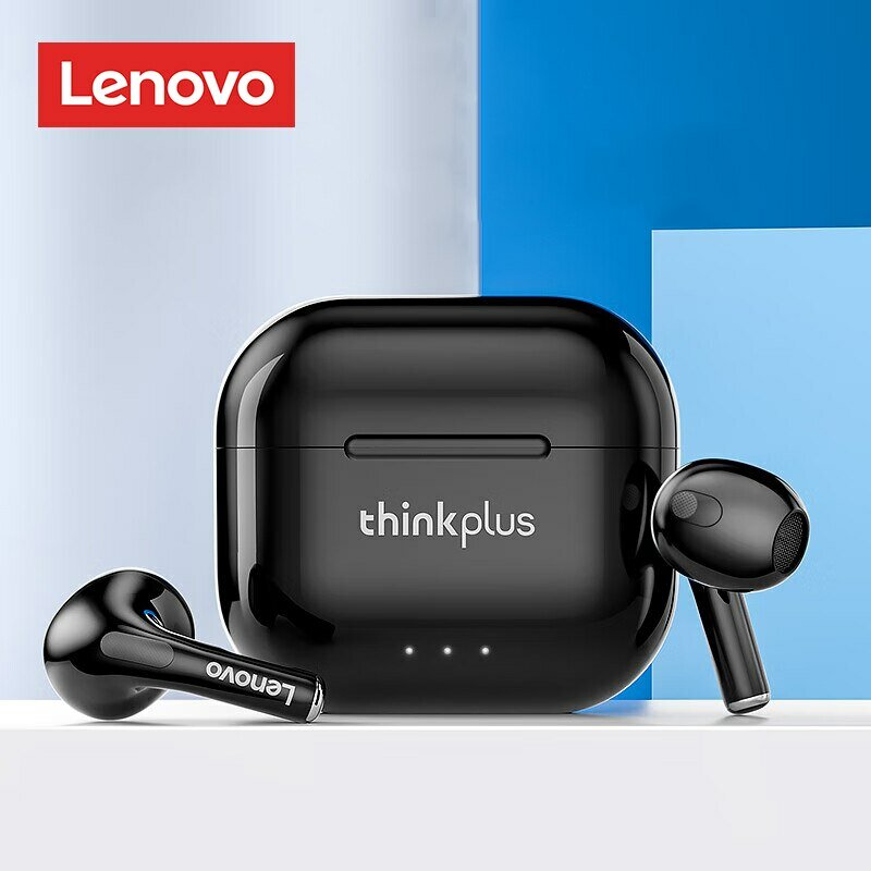 Lenovo-auriculares inalámbricos LP40 Plus, cascos con Bluetooth, reducción de ruido, 230mAh, HiFi estéreo, deportivos, con micrófono
