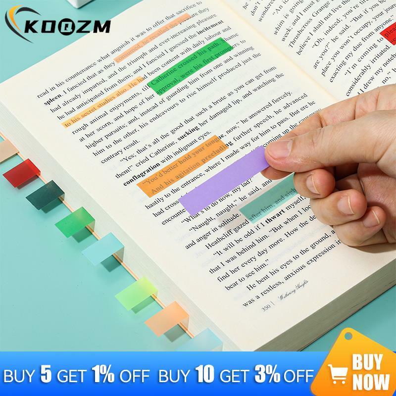 200/300Sheets Index Tab With Ruler Waterproof File Tabs Flag Colorful Sticky Notes For Reading Notes Book School Office Supplies