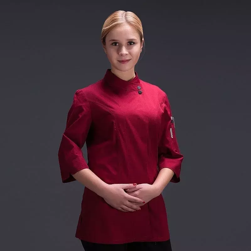 Damska odzież restauracyjna szefowa kuchni kelnerka mundurek roboczy nowa moda usługi gastronomiczne strój baristy