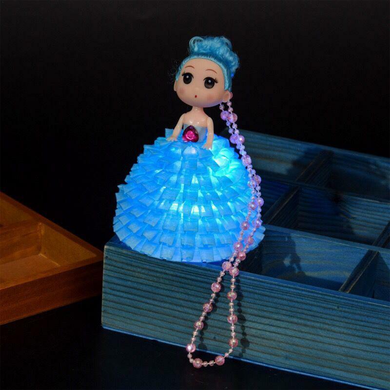 LED Princess Lamp Cute Luminous Doll Party Dress con luce notturna a Led bellissime luci per l'asilo regali di compleanno per principessa