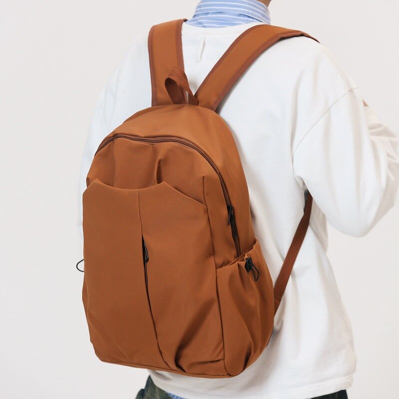 Рюкзак унисекс, трендовый дизайн, однотонный, простой, для телефона, планшета, ПК, кошелек для хранения, в стиле преппи, школьный портфель большой вместимости для студентов