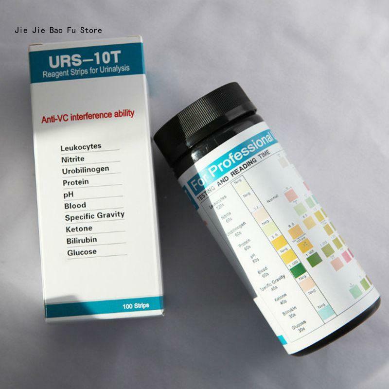 E8BD 10-Parameter-Urinteststreifen für die Urinanalyse, 100-ct-Tests für Leukozyten, Nitrit, Urobilinogen, Protein, pH-Wert,