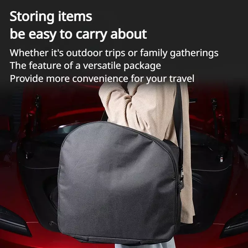 Tas penyimpanan bagasi depan belakang, aksesori mobil tas penyimpanan kotak bagasi kain Oxford portabel Model baru 3 + Highland 2024