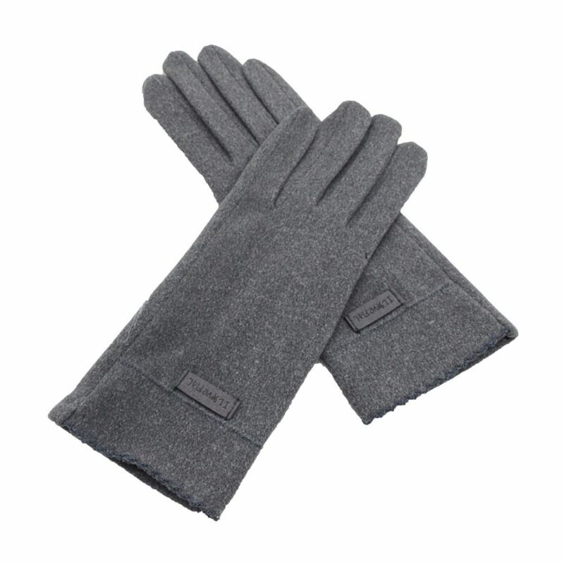 Sarung tangan wanita layar sentuh, sarung tangan jari penuh anggun hangat musim dingin