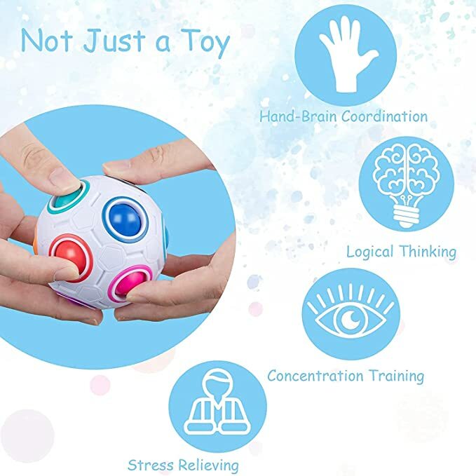 Magiczna tęcza prędkość piłka układanka piłka w kształcie kostki zabawka odprężająca łamigłówka dopasowane kolory 3D Puzzle zabawka dla dzieci nastoletnich dorosłych