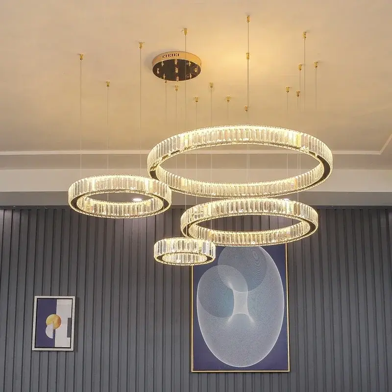 Lampe LED Suspendue en Acier Brcorporelle à Intensité Réglable, Design Moderne de Luxe, Luminaire Décoratif de Plafond, Idéal pour un Salon ou un Foyer