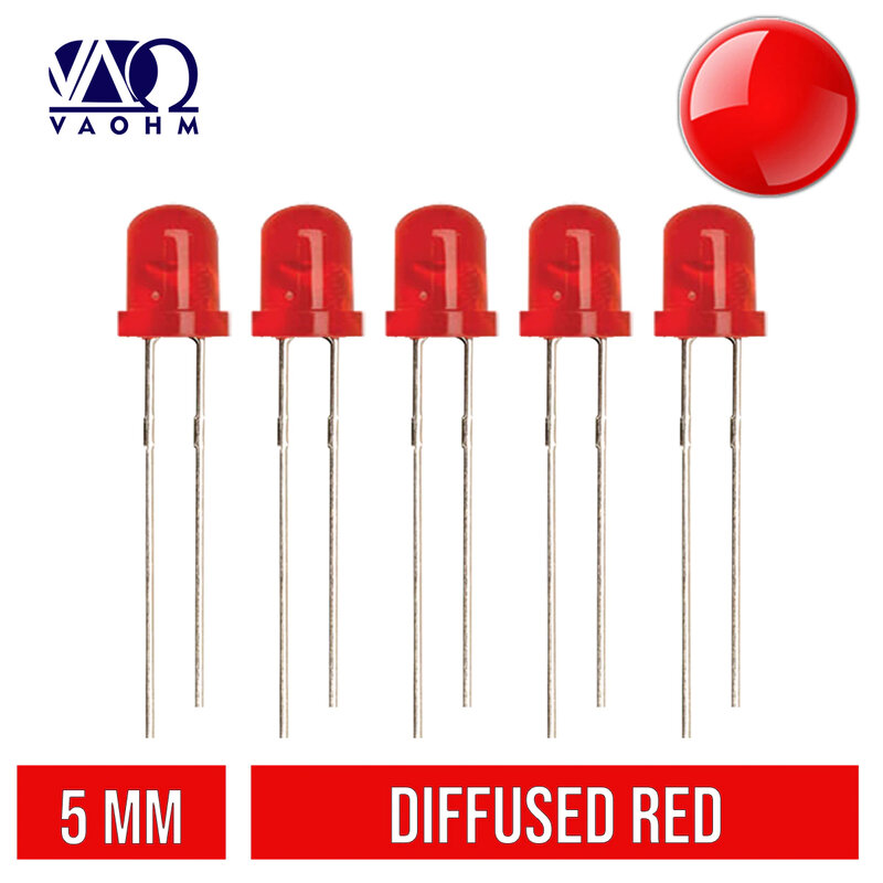 10PCS 5mm LED F5 Water Clear Round Head Light Emitting Diode rosso blu verde arancione giallo bianco