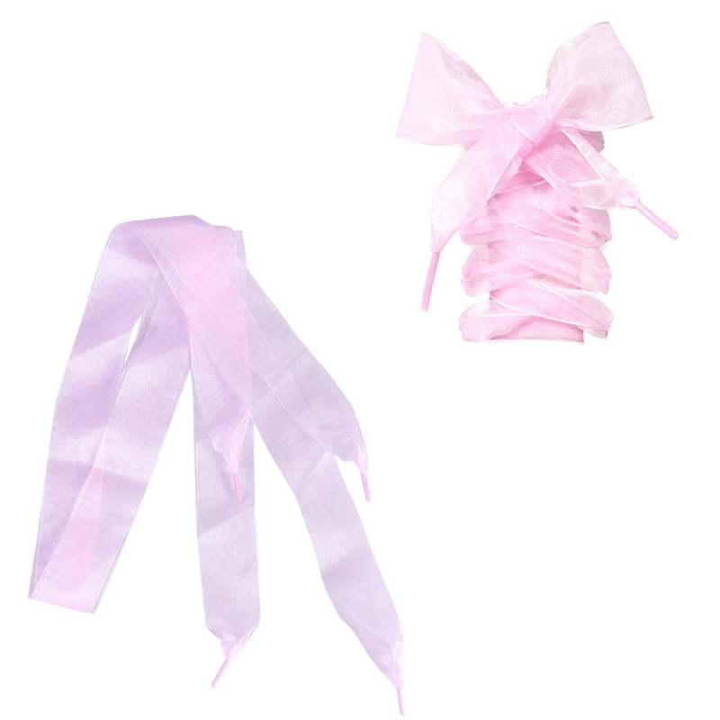 1 paio 4CM allargamento trasparente scarpe basse da donna corde da scarpe per feste danza escursionismo decorazioni Hip-hop (rosa)