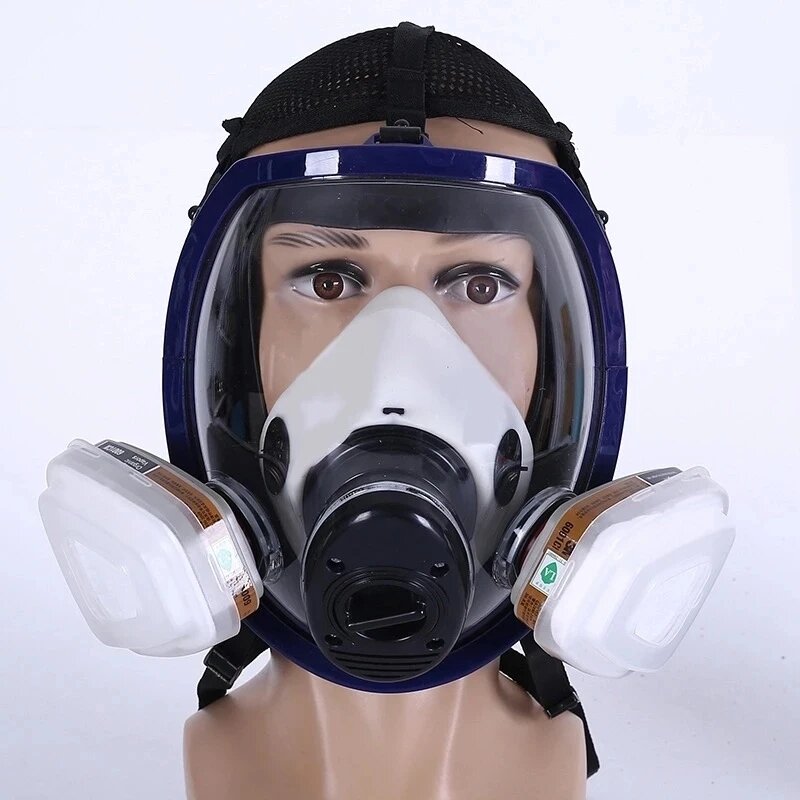 Máscara de gás protetora multifuncional, 6800, ultra-transparente, totalmente selada, industrial, tinta spray, radiação nuclear