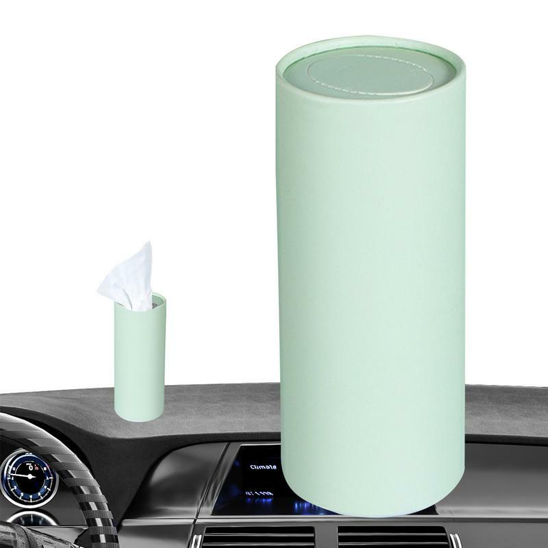 Portable Paper Refillable Round Tissue Holder 40Pcs Car Tissue Box Tissue Holder Durable Tissue Dispenser For Cars RVs Trucks