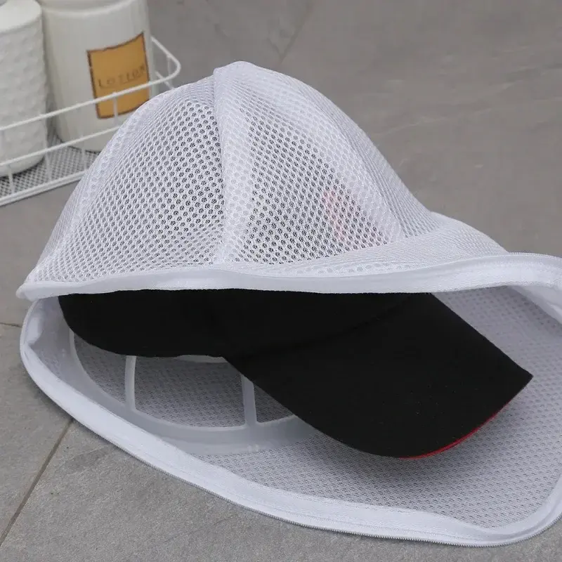 กระเป๋าซักผ้า Topi jala กรอบเครื่องซักผ้าหมวกหมวกเบสบอลแบบพกพาหมวกขนาดเล็ก