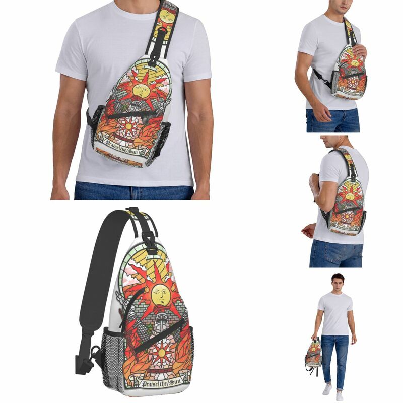 Dark Souls torby mała chusta Artorias Solaira torba Crossbody na klatkę piersiową z paskiem na ramię plecak podróżny plecak turystyczny z motywem Praise the sun swobodny