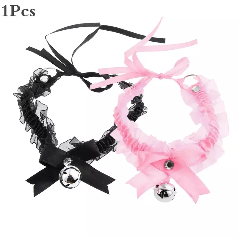 1pcs Women's Cute Collar Gothic Simple Sexy Lace Lovely Pendant Bow Knot Bell Choker Necklace Neck Dress Girls Party Jewelry
