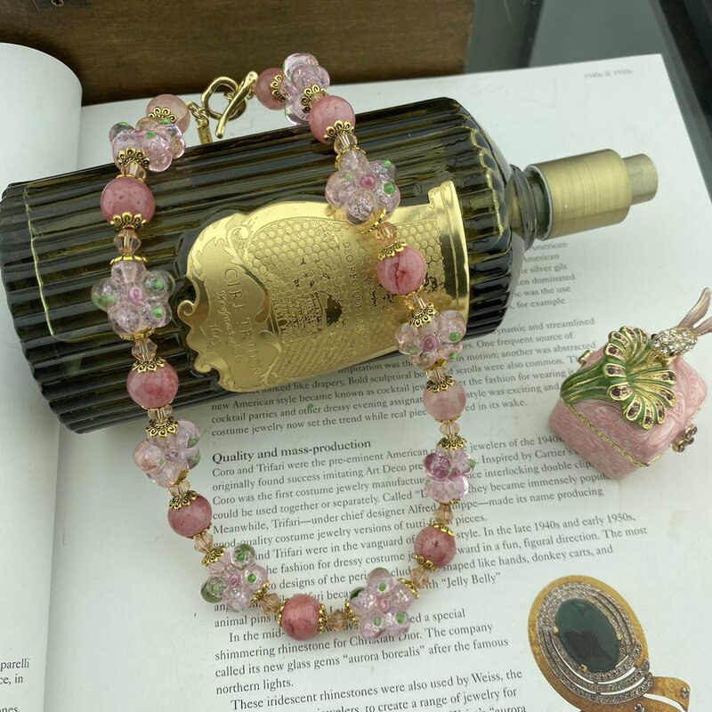 Spedizione gratuita collana di perline di vetro con perline fatte a mano temperamento Vintage per gioielli girocollo per feste regalo per ragazze da donna all'ingrosso