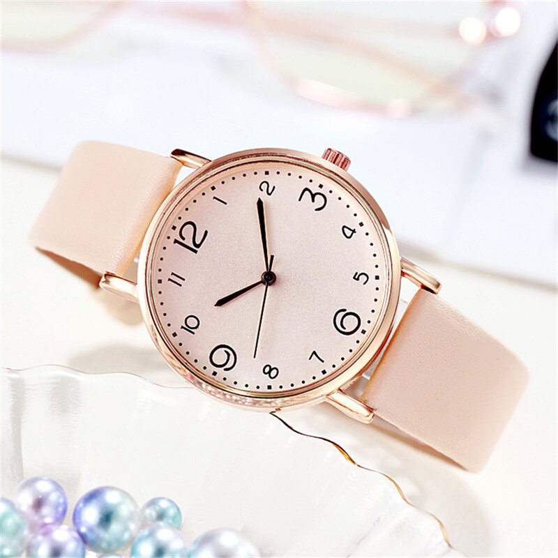 นาฬิกาผู้หญิง Pu สร้อยข้อมือหนังนาฬิกาควอตซ์นาฬิกาแฟชั่นนาฬิกาควอตซ์นาฬิกาข้อมือ Montre Femme Reloj Mujer