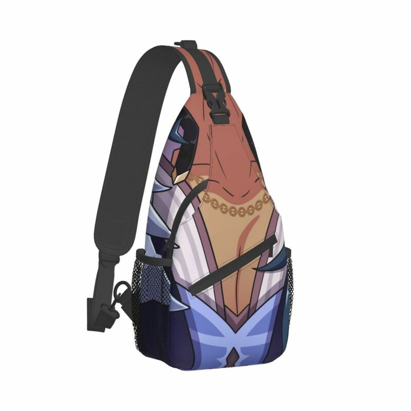 Mochila Crossbody Genshin Impact masculina, Cool Anime Game Sling Bags Peito, mochila de ombro para viagens, caminhadas, Kaeya, Tiddies