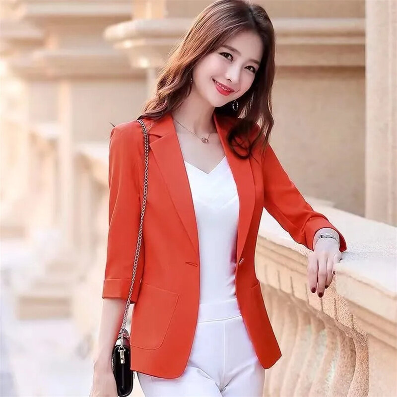 Women Cotton Linen Small Blazer 2024 New Summer Short Suit Jacket Korean Casual Summer Sun Protection Clothing Large Size S-5XL