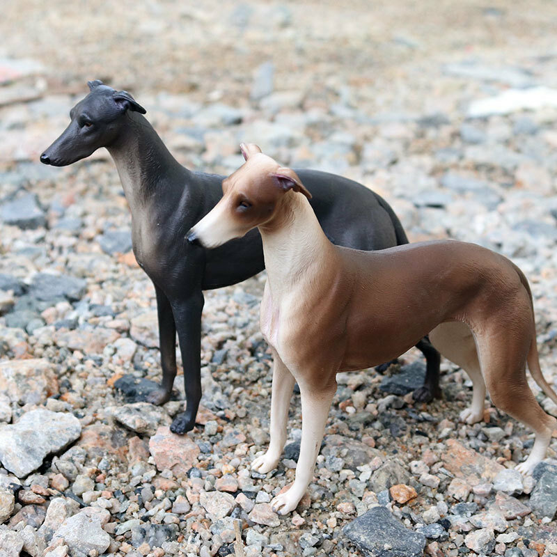 Neue Simulation Big Größe Tier Modell Hound Haustier Hund Figurine Solide Kunststoff Material Greyhound Action-figur Kinder Spielzeug Geschenk